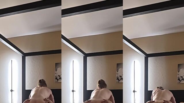 A cheating milf is riding a big cock and getting creampied