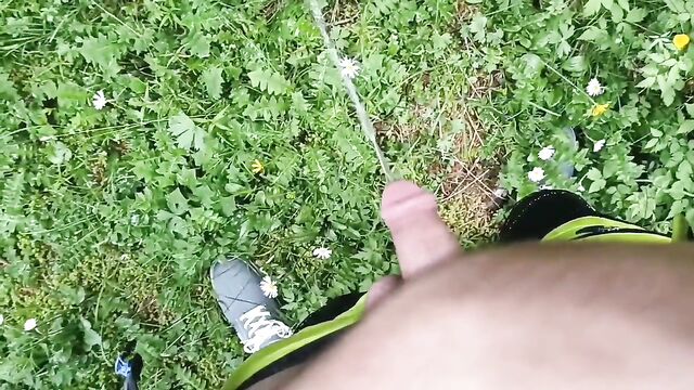 A man pees his pants while driving and he is very desperate