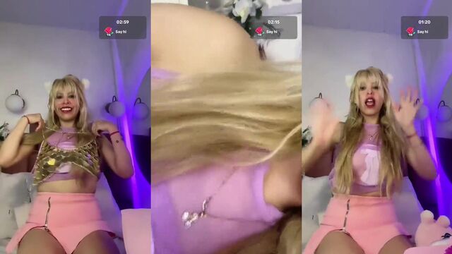 Accidental flashing and nip slips during a live TikTok stream