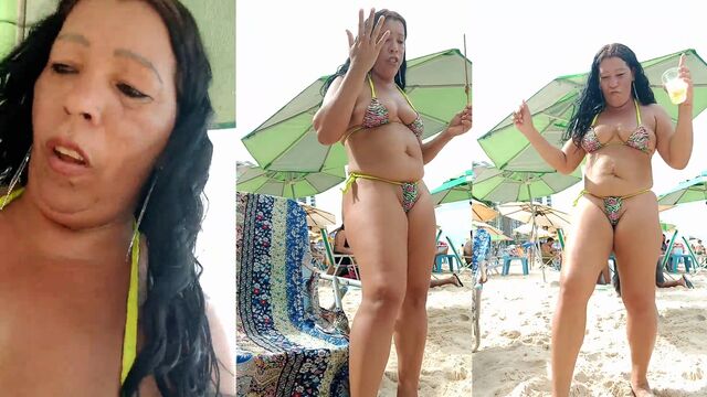 Hot MILF Dinha Maluquinha shows off her big ass in a steamy YouTube video