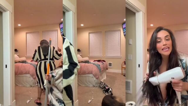Hot twerking action with a slim thick white girl in the bathtub