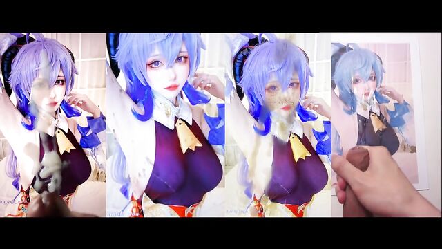 Cosplay Frieren enjoys sensual sex in her youthful outfit