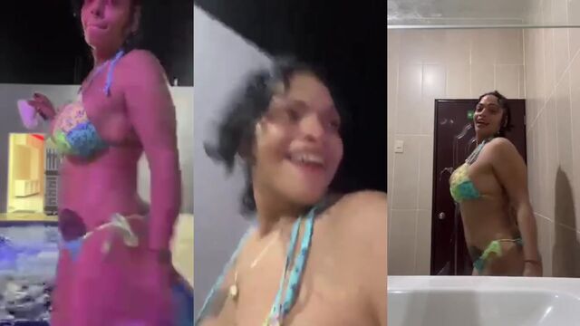 Bolt on booty Latina gets fucked hard on Instagram Live