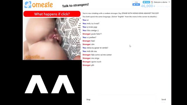 Brazilian babe Siririca masturbating on Omegle chat