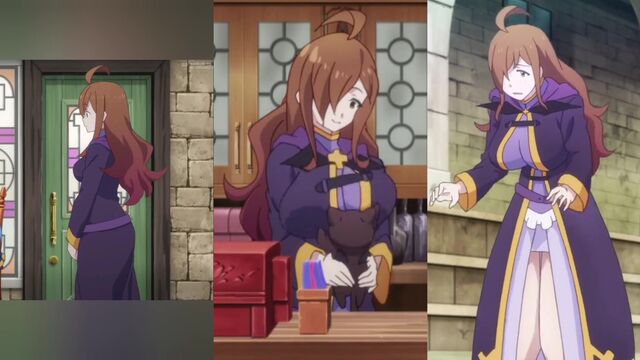 Hentai compilation featuring Konosuba characters in provocative costumes and intense scenes