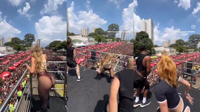 Morena gostosa Rebolando no Palco, mostrando sua delicia sensual