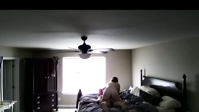 A husband caught his cheating wife in the act with a hidden camera
