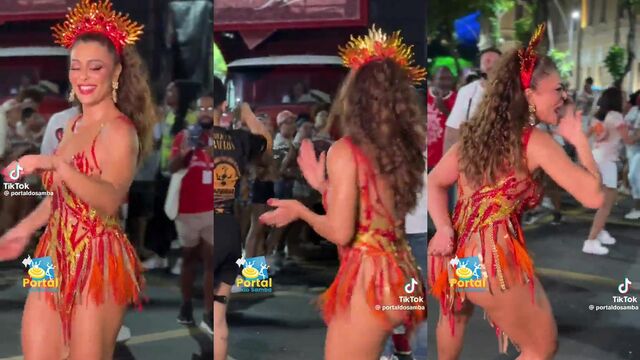 TikTok influencer shows her sexy bikini body dancing and shaking shortinho