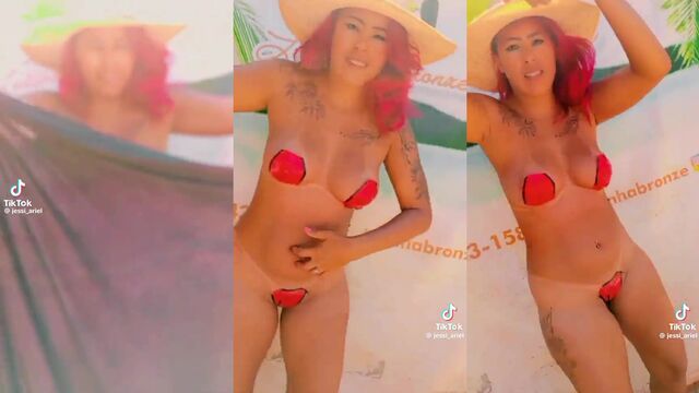 A super hot Brazilian woman is showing her ass on TikTok