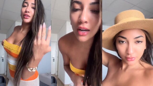 A bucetinha da morena gostosa é mostrada dançando funk no pau