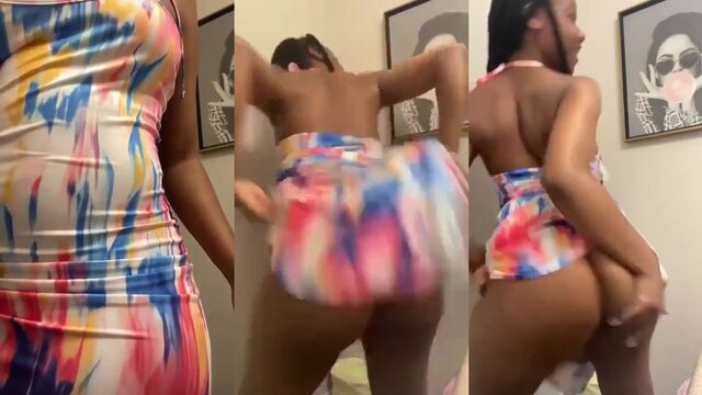 A young girl exposed herself on the internet, showing her twerking skills
