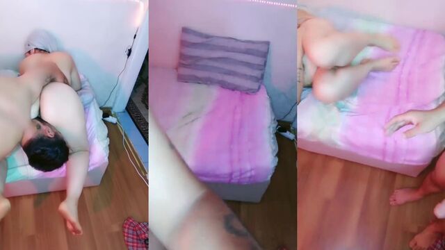 A chubby woman shows her huge ass while dancing with a passionate man