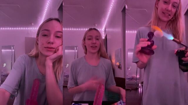 A sexy girl dancing naked on the camera