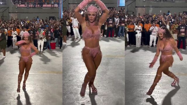 The actress was very hot and horny after the Carnaval block party
