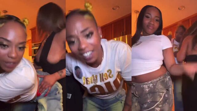 Perky ebony model experiences unexpected nip slip during TikTok live stream