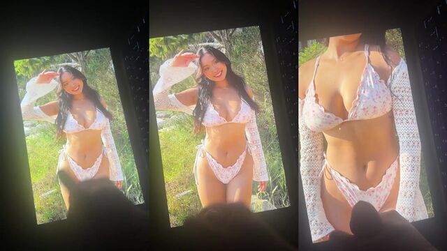 Red Shiny Bikini Worship Findom Tit Worship Goon JOI