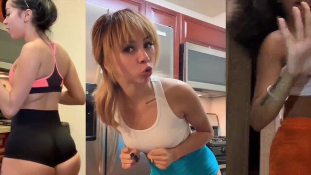 Petite teen Brittany Renner shows off her slim booty while twerking