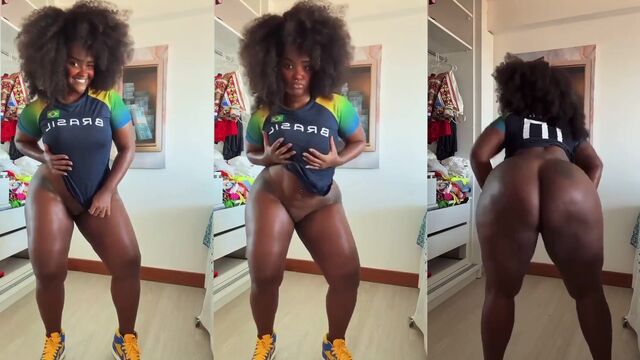 Gorgeous badd twerks her phat oily ass