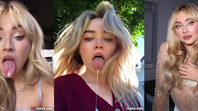 Sabrina Carpenter tries on dresses and rides a cock