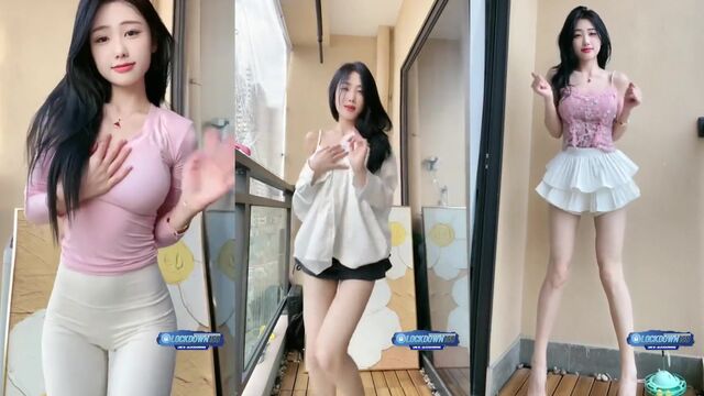 Hot cosplay dance with a Chinese young girl