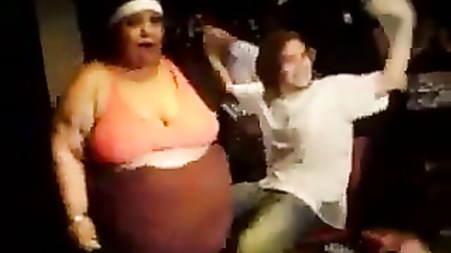 Busty SSBBW gets her fat belly rubbed and caressed