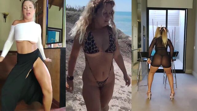 Libertaria Silvina Soria shows off her big ass in Argentina