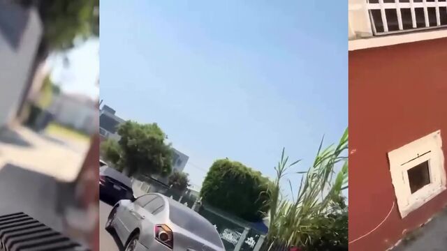 Short clip with a sexy babe, smoking and coughing nude