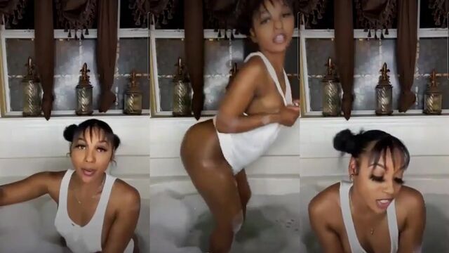 Thick ebony booty twerk video features Shamayne Williams