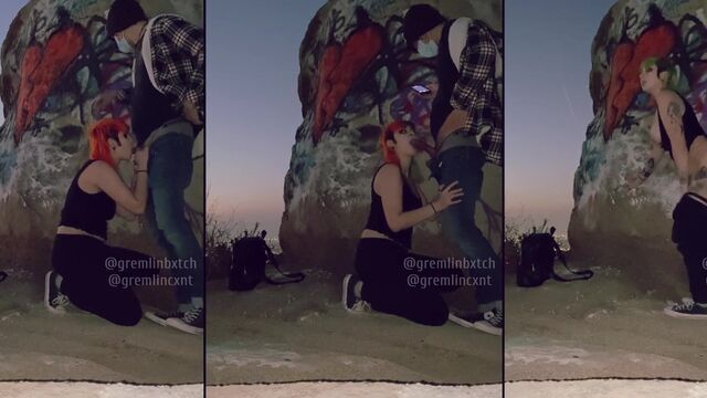 Public blowjob and fuck with my neighbor (cumshot)