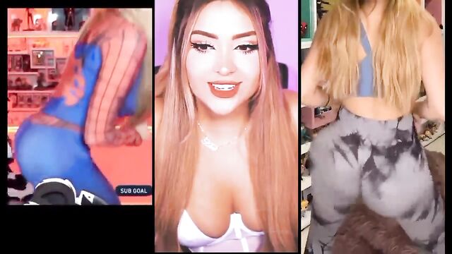 A famous Mexican gamer girl does a sexy dance while playing