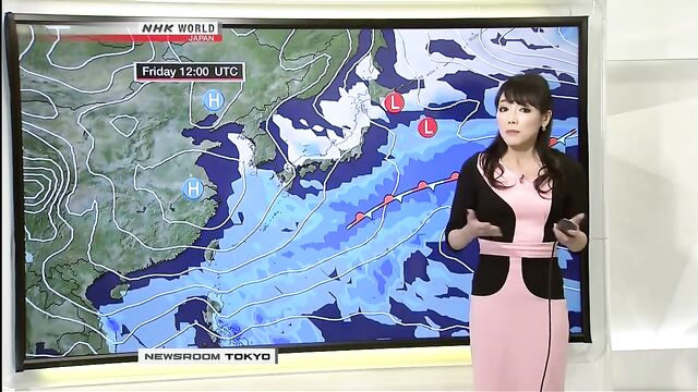 Sayaka Mori, Japanese meteorologist, gets fucked hard on camera