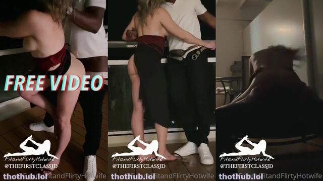 Hotwife QOS rides BBC Bull and slapping cuckold in chastity balls, husband watches