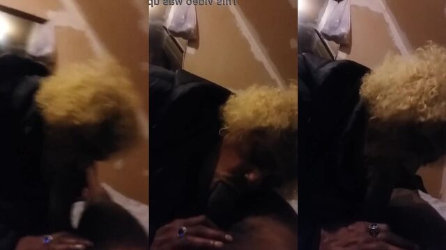 A homeless crackhead gets a blowjob from a hot mature in her car