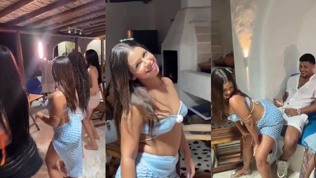 Ninas show the ass in the naked funk dance on Instagram
