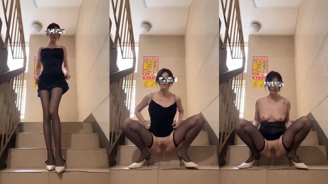 Public park peeing game with daring Asian beauty Tina from Nature's Nectar