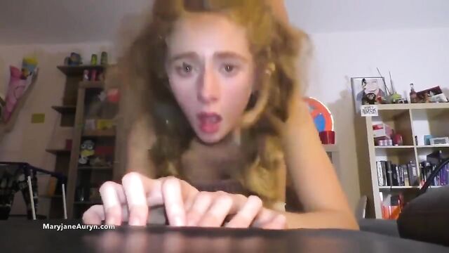 Submissive redhead slut gets slapped and fucked rough