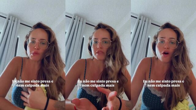 Izabela Lima shows her boobs in pajamas and biquinho