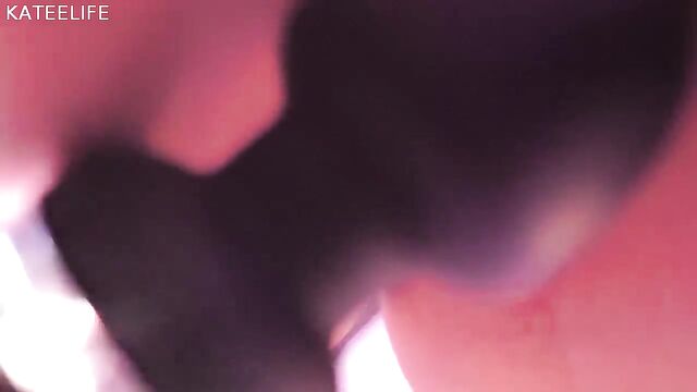 Using a nice purple dildo for intense personal pleasure