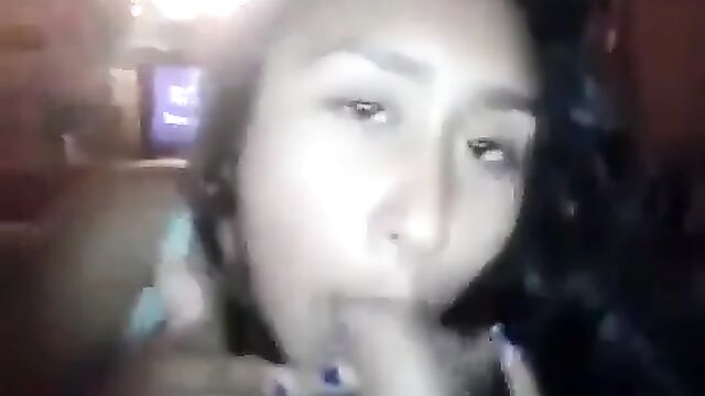 My big ass girlfriend has a fantasy of sucking my cock while she watches porn