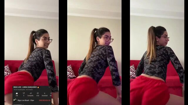 Funk dancing with a cute young woman rebolando