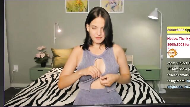 A big white cock for the big bouncing boobs of a British slut