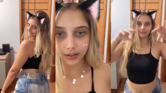 A sexy girl shows her ass while dancing funk in Brazil