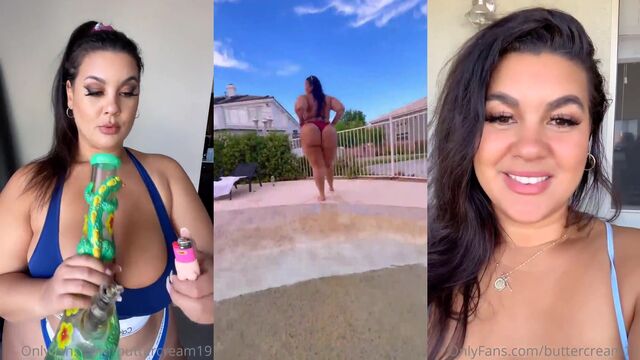 Hot twerking action with a fat ass and juicy butt in the gym