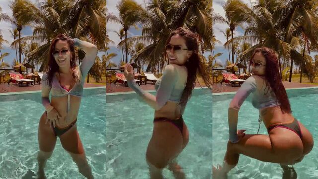 The hot singer Anitta shakes her big ass rebolando funk