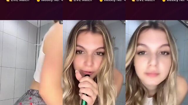 Kaitlyn Herbier makes a smoothie and fucks in Gucci