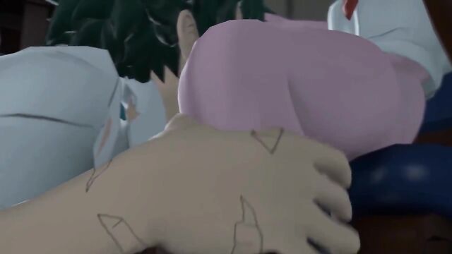 Mitsuki Bakugo fucked hard by her harem of sluts