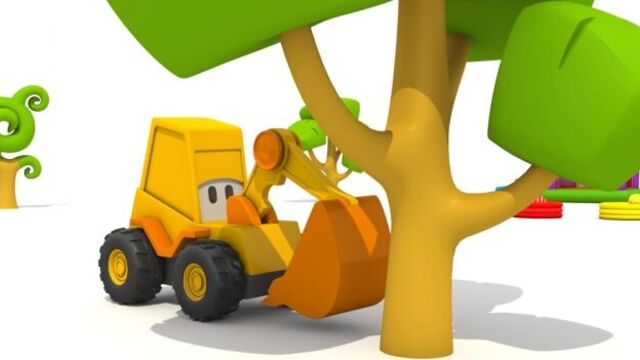 Мультфильмы 3d. Экскаватор Мася и Полицейская машина. Мультик конструктор