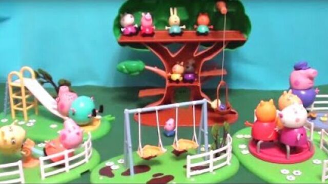 Peppa Pig свинка Пеппа и ее семья. Мультфильм для детей. Домик на дереве