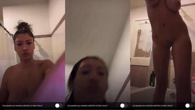 A small girl dances and twerks on Insta, getting horny