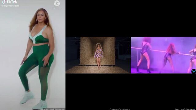 A sexy woman with a thick ass shakes it and shows her skills